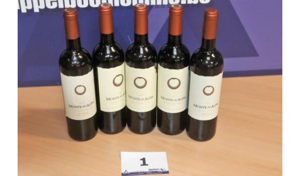 5 flessen à 75cl rode wijn MONTE DO ALEM, 2x 2009-3x 2011, Algarve, Portugal